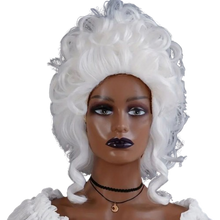 Load image into Gallery viewer, Costume Wig Royal Court Hat Wig, Role Playing 18" Wig, Pure White Cosplay Wig