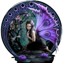 Load image into Gallery viewer, Artificial Diamond Painting Kit Colorful Butterfly Fairy 20x20cm/8"x8"Frameless