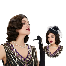 Load image into Gallery viewer, Cosplay Wig Classical 80s Water Wave Synthetic Fiber Hair Replacement Wig Brown