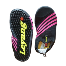 Load image into Gallery viewer, Adult Water Sport Shoes Beach Quick-Dry Barefoot Aqua Socks Black & Pink 6.5-7.5