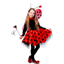 Load image into Gallery viewer, Ladybug Costume, Deluxe Animal Fancy Dress Outfit with Wings (10pcs Set) 3-4T