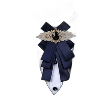 Load image into Gallery viewer, Navy Blue Diamond Ribbon With Flower Collar perfect very elegant