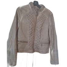 Load image into Gallery viewer, J2 Womens Quilted Dyed Bomber Jacket, Brown Medium Vegan Leather Medium