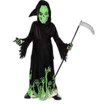 Load image into Gallery viewer, Spooktacular Creations Kids Grim Reaper Glow in the Dark Deluxe XL