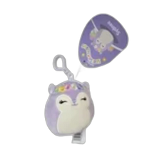 Load image into Gallery viewer, Squishmallows Plush 3.5 Inch Sydnee the Purple Squirrel With Floral Headband