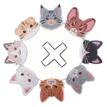 Load image into Gallery viewer, 8pcs Cat Diamond Painting Coasters Kit DIY Round Diamond Shaped Cat With Holder