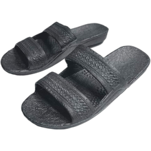 Load image into Gallery viewer, Rubber Slide On Sandals Flexible Double Strap Slippers Waterproof 8 M US, Black