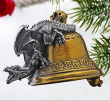Load image into Gallery viewer, Humdinger the Bell Ringer Gothic Dragon 2011 Holiday Ornament