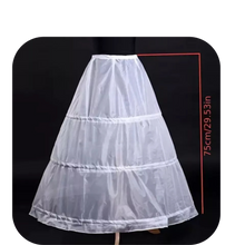Load image into Gallery viewer, Elegant White 3-Hoop Petticoat for Gowns Polyester Nylon Wedding Dresses Formal