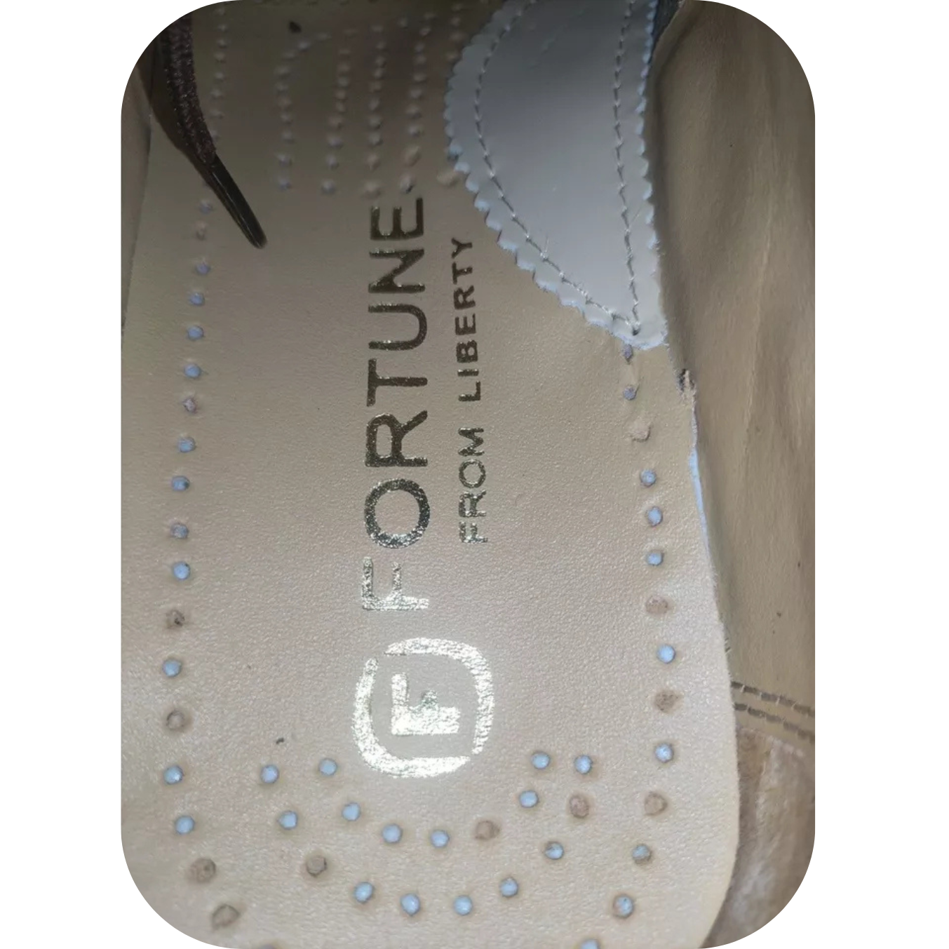 Fortune From Liberty Mens Brown Beige Leather Wingtip Oxford Dress Shoes US 7.5