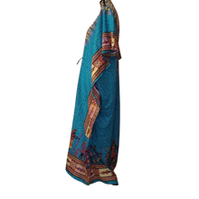 Load image into Gallery viewer, Women Long Kaftan Women One Size Maxi Dress Beach Caftan Poncho Aqua plus People