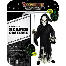 Load image into Gallery viewer, Spooktacular Creations Kids Grim Reaper Glow in the Dark Deluxe XL