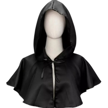 Load image into Gallery viewer, Medieval Black Wizard Cowl Dress Up Costume One Size Fits Most