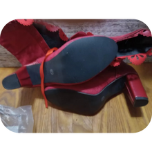 Load image into Gallery viewer, Victorian Red Mid-Calf Boots Women Winter Boots 9.5 (41)