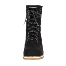 Load image into Gallery viewer, Montreal Black Faux Fur Winter Combat Boots Ankle Bootie Size 10.5 B(M) US