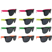 Load image into Gallery viewer, Neon Sunglasses Bulk Pack 48 Green Pink Yellow Orange Sunglasses UV 400