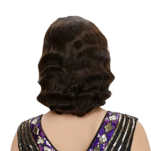Load image into Gallery viewer, Cosplay Wig Classical 80s Water Wave Synthetic Fiber Hair Replacement Wig Brown