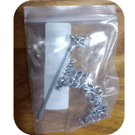 Viking Celtic Hairpin Clasp Silver Tone Hollow Out Alloy Irish Hair Accessorie