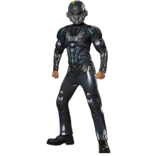 Load image into Gallery viewer, Spartan Locke Classic Muscle Halo Microsoft Costume, Small/4-6 Black