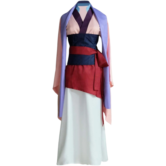 Princess Mulan Costume Dress Chinese Heroine Party Ball Gown (S, Pink)