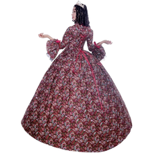 Load image into Gallery viewer, Colonial Georgian Victorian Dress Gothic Period Ball Gown Reenactment XL Red