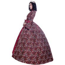 Load image into Gallery viewer, Colonial Georgian Victorian Dress Gothic Period Ball Gown Reenactment XL Red