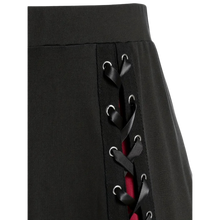 Load image into Gallery viewer, Pleated Tie Front Skirt Casual High Waist Skirt Women's Clothing Burgundy XXL 14