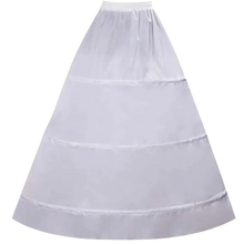 Load image into Gallery viewer, Petticoat Crinoline Dress Long Underskirt Floor 3Hoop Skirt Crinoline Prom White