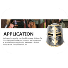 Load image into Gallery viewer, Medieval Viking Warrior Hinged Helmet Knight Dark Ages Cosplay Templar Adult