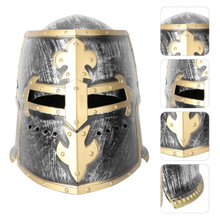 Load image into Gallery viewer, Medieval Viking Warrior Hinged Helmet Knight Dark Ages Cosplay Templar Adult