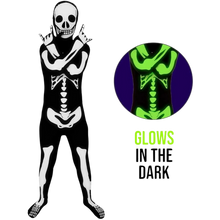 Load image into Gallery viewer, Morph Glow In The Dark Skeleton Costume For Kids Unisex Halloween Costume Large