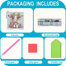 Load image into Gallery viewer, 5D Diamond Painting Kit Baby Elephant Mosaic Art, Full Drill for Beginners 7"x7"