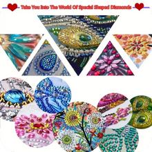 Load image into Gallery viewer, 8pcs Cat Diamond Painting Coasters Kit DIY Round Diamond Shaped Cat With Holder