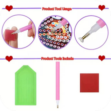 Load image into Gallery viewer, 10pcs Butterfly Diamond Painting Coasters Kit Round Diamond Shaped With Holder