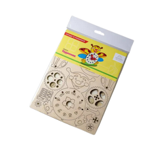 Load image into Gallery viewer, 3D Puzzle Kids Clock DIY Mechanical Wooden Puzzle + Bonus Paint