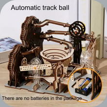 Load image into Gallery viewer, 3D Wooden Puzzle Marble Run Set Mechanical Model Kit + Motor Brainteaser Puzzle
