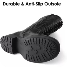 Load image into Gallery viewer, Georgia Black Faux Leather Pu Knee High Riding Combat Boots - 12 M US