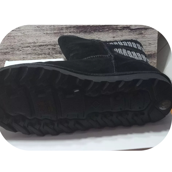 Women's Mid Calf Fashion Winter Snow Boots Black Size 11 M