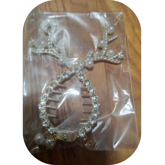 Christmas Antler Hair Clip Hair Buckle With Tassel Bead Hair Accessories