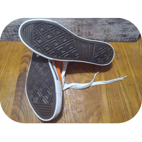 Low Top Cap Toe Women Sneakers Tennis Canvas Casual Shoes Flats Orange Size 11