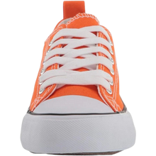 Load image into Gallery viewer, Low Top Cap Toe Women Sneakers Tennis Canvas Casual Shoes Flats Orange Size 11