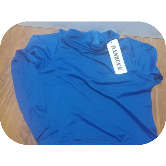 Womens' Cheerleading Basic Bodyliner Top Sportswear Large Royal Blue