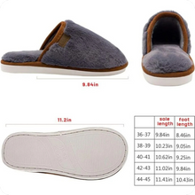 Load image into Gallery viewer, Slipper Soft Plush Fleece House Slippers Anti-Slip Warm Cozy Wool Navy Blue 9