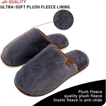 Load image into Gallery viewer, Slipper Soft Plush Fleece House Slippers Anti-Slip Warm Cozy Wool Navy Blue 9