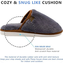 Load image into Gallery viewer, Slipper Soft Plush Fleece House Slippers Anti-Slip Warm Cozy Wool Navy Blue 9