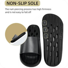 Load image into Gallery viewer, Shower Shoes Unisex Quick Drying Non-Slip Slides Drain Holes Slippers Black 5