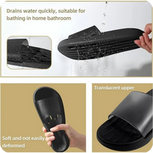 Load image into Gallery viewer, Shower Shoes Unisex Quick Drying Non-Slip Slides Drain Holes Slippers Black 5