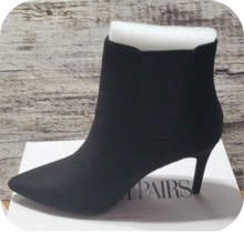 Load image into Gallery viewer, Black Suede Pointed Toe Stiletto High Heel Ankle Booties Size 6 B(M) US Kizzy-1