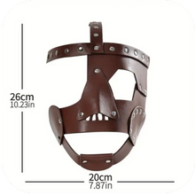 Load image into Gallery viewer, Colosseum Leather Mask Medieval Warrior Cosplay Roman Egyptian Soldier Helmet