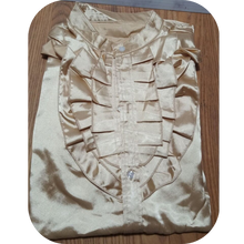 Load image into Gallery viewer, Stand-up Collar Men's Long Sleeve Shirt Cosplay Victorian Clothing Lg 40 Gold